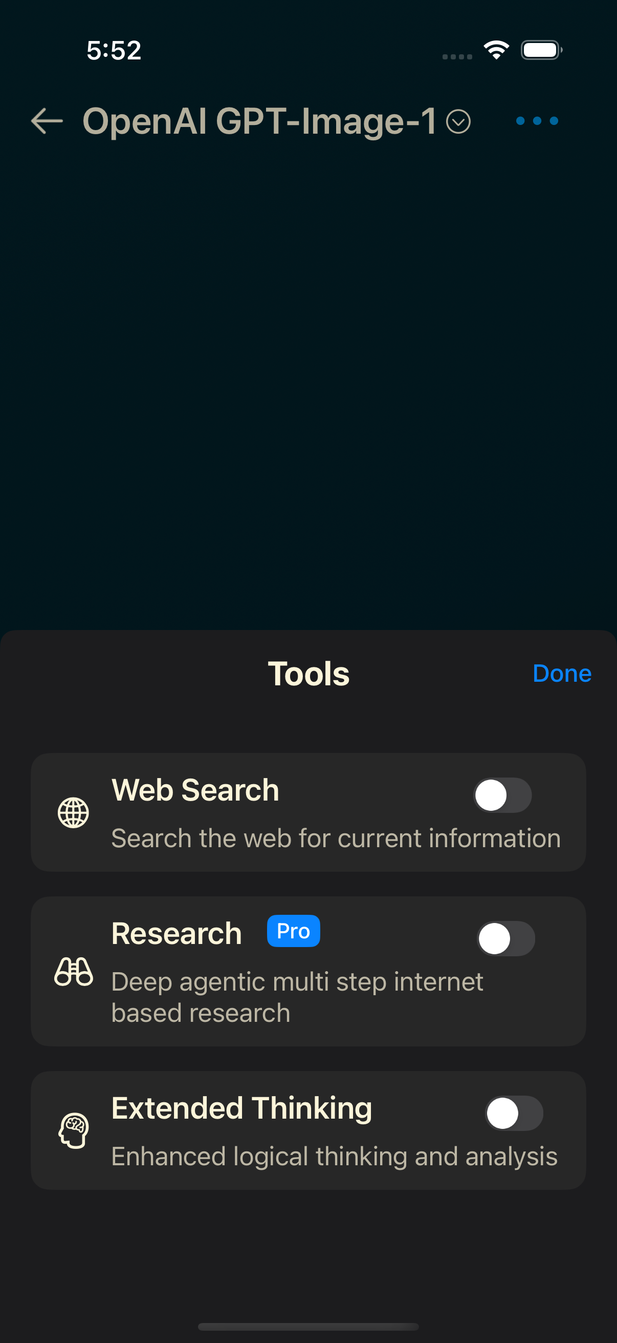Pro Tools - Web Search, Deep Research, Extended Thinking