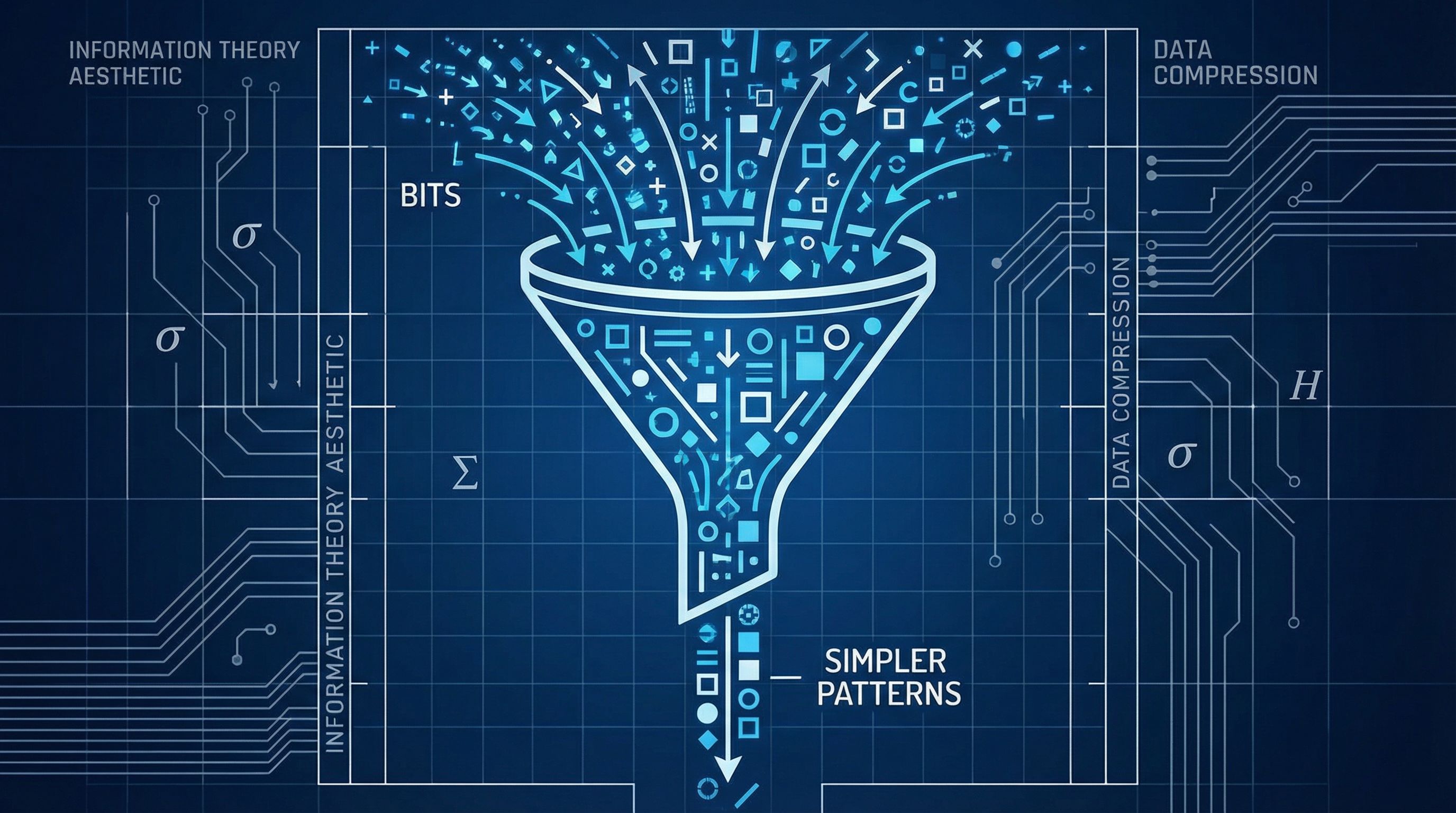 Data compression through model simplicity