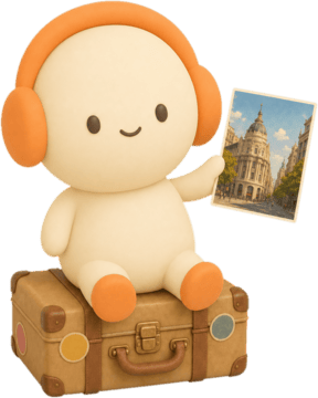 Sai in 3D, on a suitcase